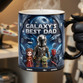 Personalized Galaxy's Best Dad Coffee Mug Custom Name Gift for Father's Day