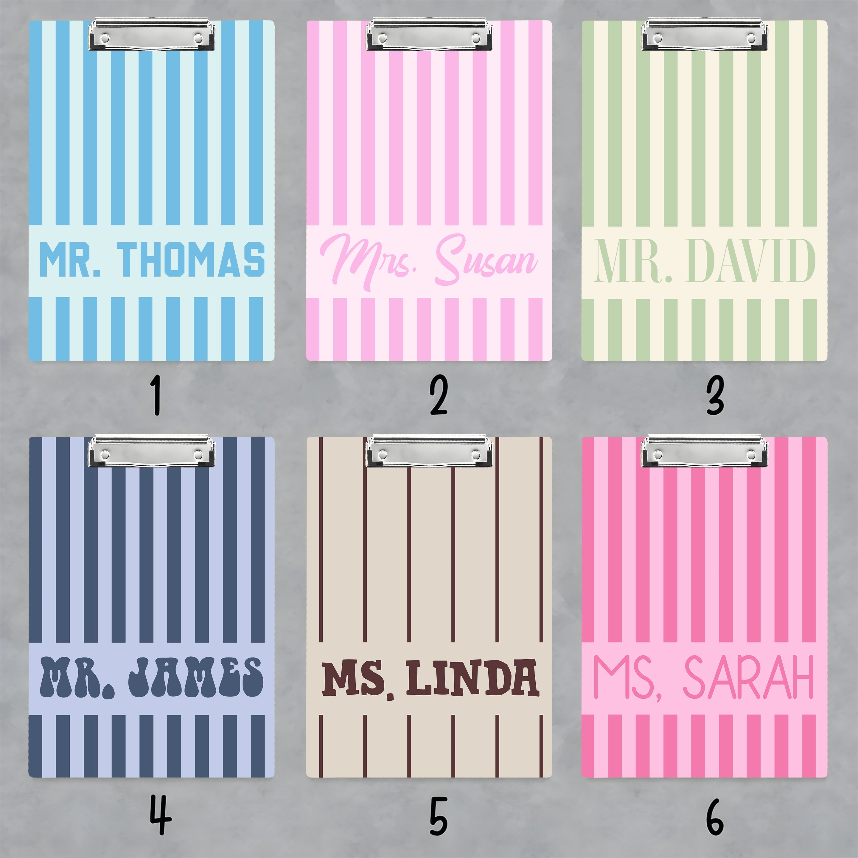 Personalized Teacher Clipboard Custom Name Gift for Educators HN590- Teacher Clipboard GradoCreations