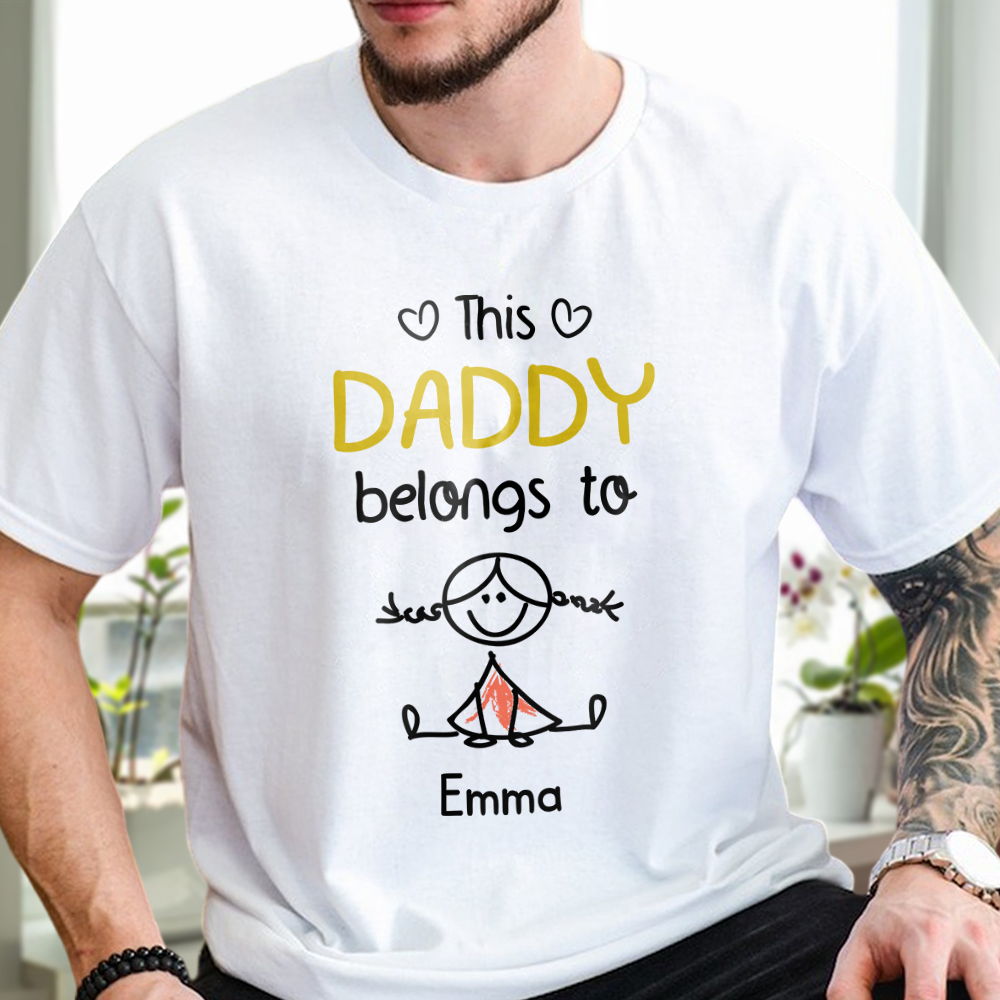 Personalized Bright Shirt This Papa Belongs To Us Gift for Dad HN590 - Tshirt GradoCreations