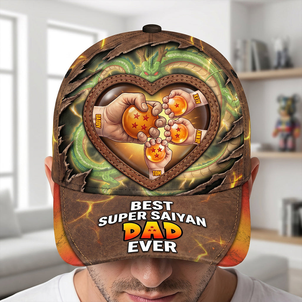 Personalized Classic Cap Best Super Saiyan Dad Gift for Him
