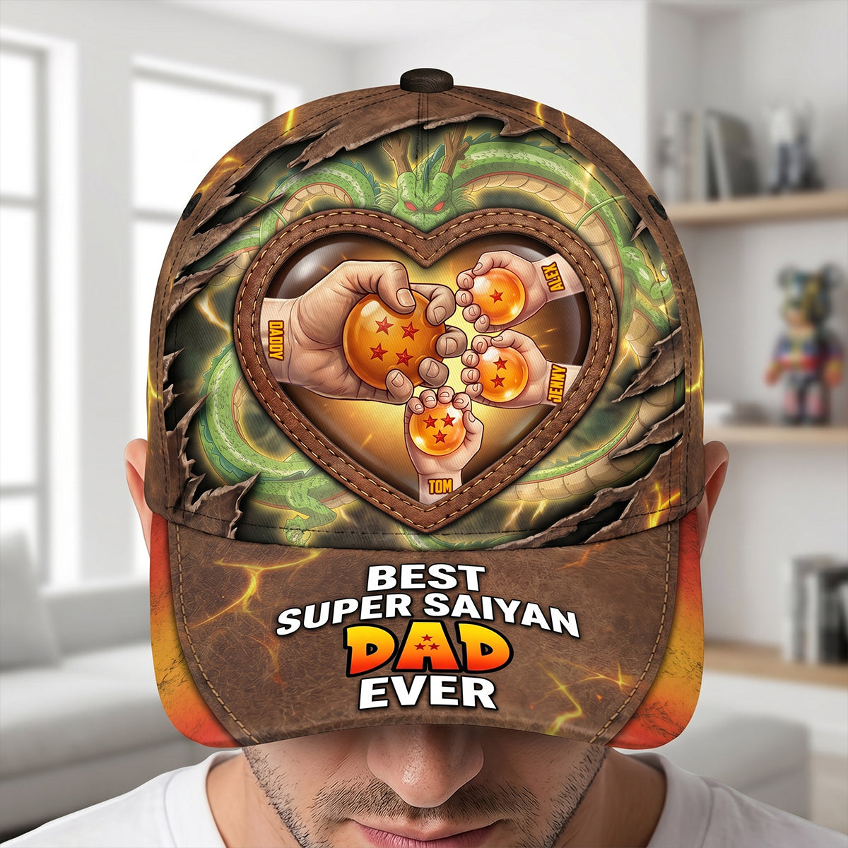 Personalized Classic Cap Best Super Saiyan Dad Gift for Him