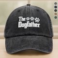 Personalized Washed Denim Baseball Cap Gift for Dog Dad HN590 - Washed Denim Baseball Cap GradoCreations