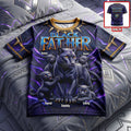 Personalized Black Father Wakanda Forever All Over Shirt Gift for Dad