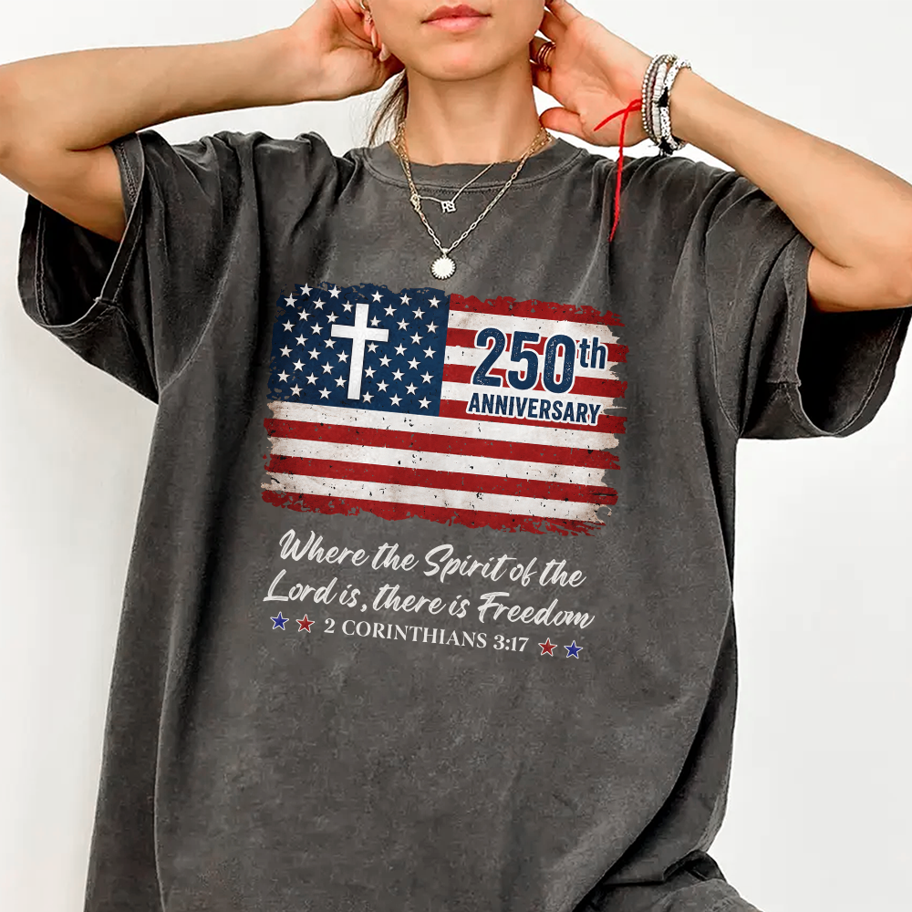 250th Anniversary Christian Patriotic Comfort Shirt Gift Comfort Shirt GradoCreations