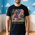 Personalized Land of the Free Shirt with Childhood Toy - Independence Day Gift for Movie Fans