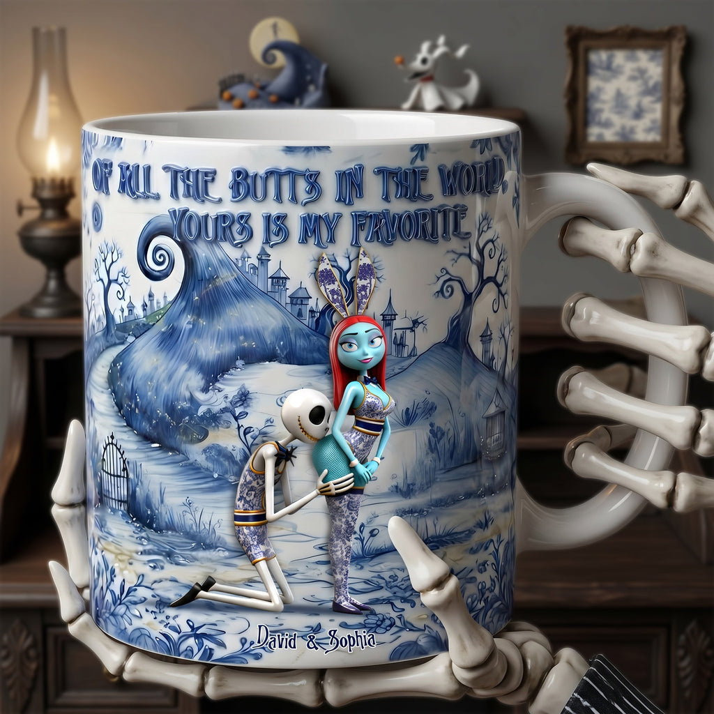 Personalized Skeleton Couple Mug Custom Name Gift Idea Mug GradoCreations