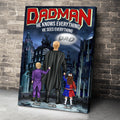 Personalized Super Hero Dadman Canvas Print Gift for Dad
