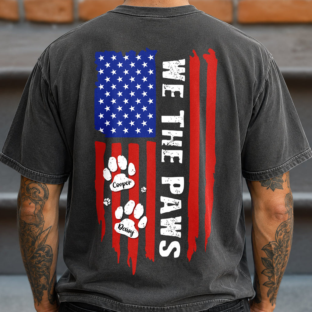 Personalized Dog Lover Comfort Shirt Gift for Dad Comfort Shirt Back GradoCreations