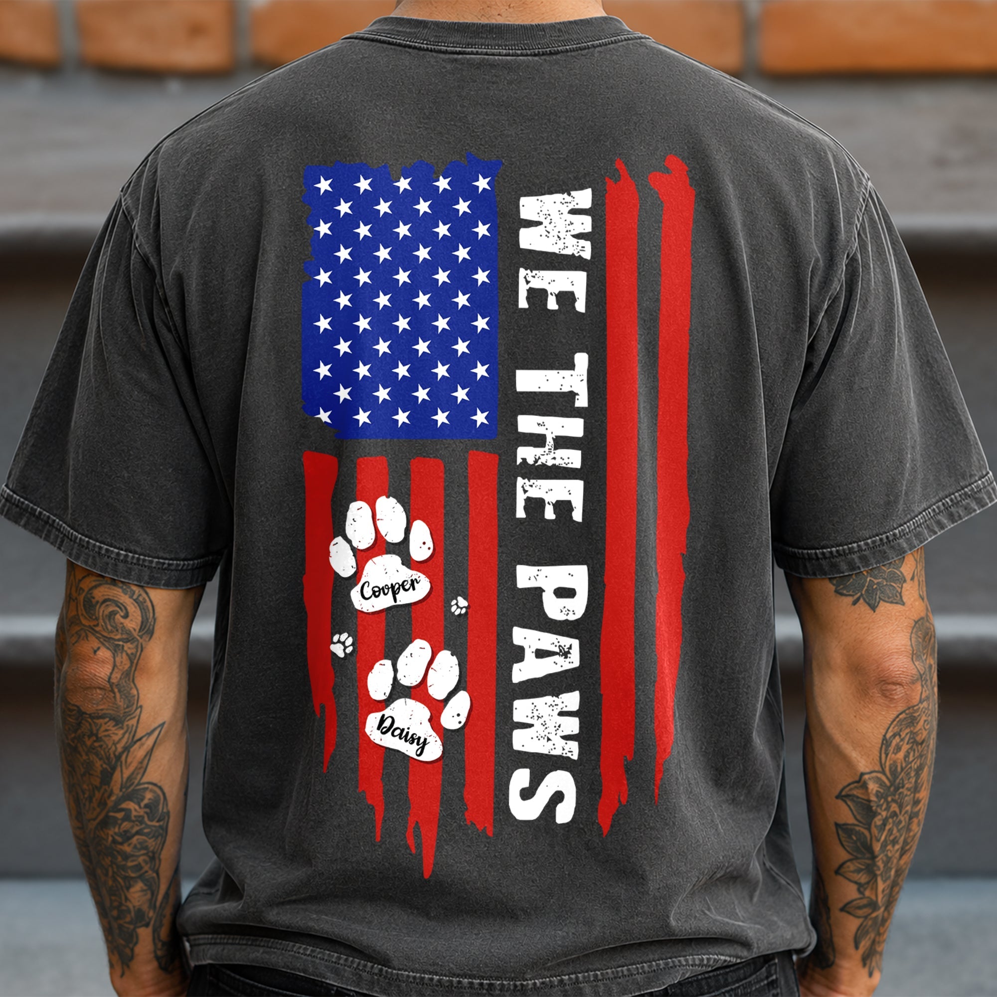 Personalized Dog Lover Comfort Shirt Gift for Dad Comfort Shirt Back GradoCreations