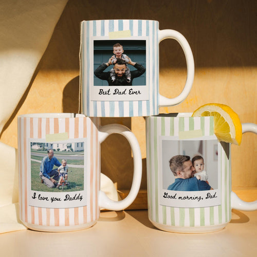 Custom Photo Mug for Dad & Son Personalized Gift Idea HN590 - edge to edge mug fix GradoCreations