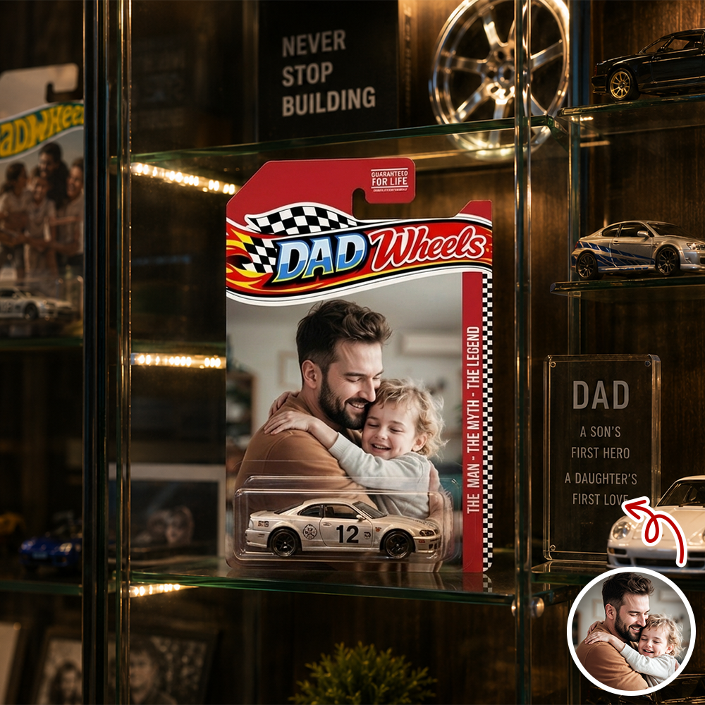 Personalized Hot Wheels Car Photo Gift for Dad Father's Day HN590 - Hot Wheels GradoCreations