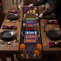Personalized Halloween Quilt Table Runner Custom Name Family Gift Quilt Table Runner GradoCreations