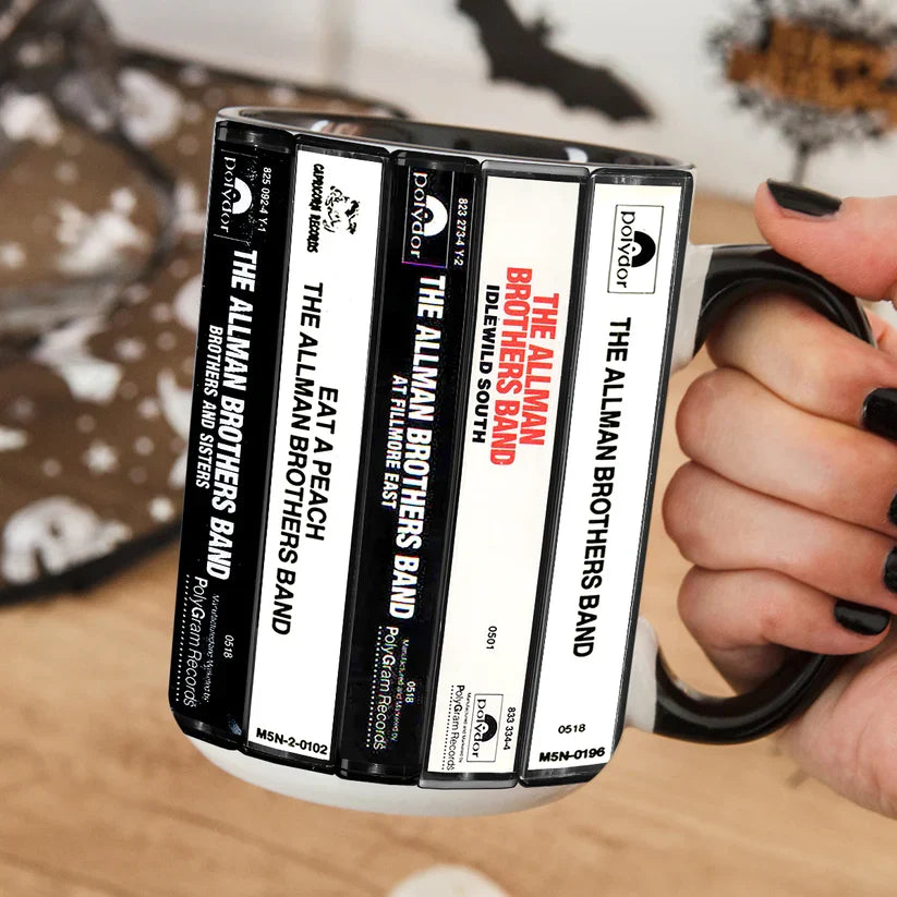 Retro Cassette Accent Mug Allman Brothers Band Gift for Music Lovers GradoCreations