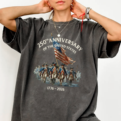 250th Anniversary T-Shirt American Flag Gift for Him/Her Comfort Shirt GradoCreations
