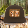 Personalized Dog Photo Leather Patch Hat Custom Gift for Dog Dad HN590 - Leather Patch Hat GradoCreations