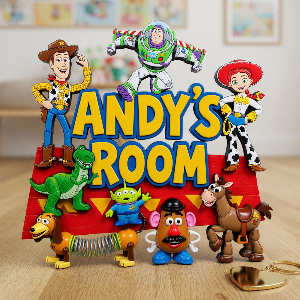 Personalized Custom Shaped Metal Sign for Toy Story Fans Gift
