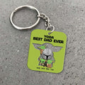 Personalized Yoda Best Dad Ever Acrylic Keychain Gift for Dad