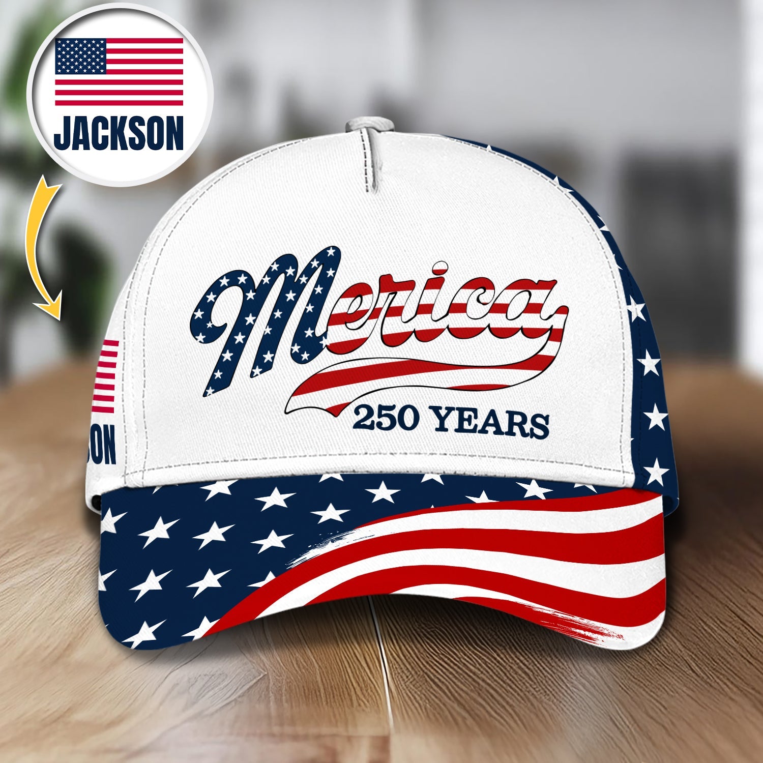 Personalized USA Patriotic Classic Cap Custom Name Gift for Dad HN590 - AOP Cap GradoCreations