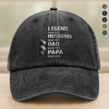 Personalized Washed Denim Baseball Cap Gift for Dad HN590 - Washed Denim Baseball Cap GradoCreations
