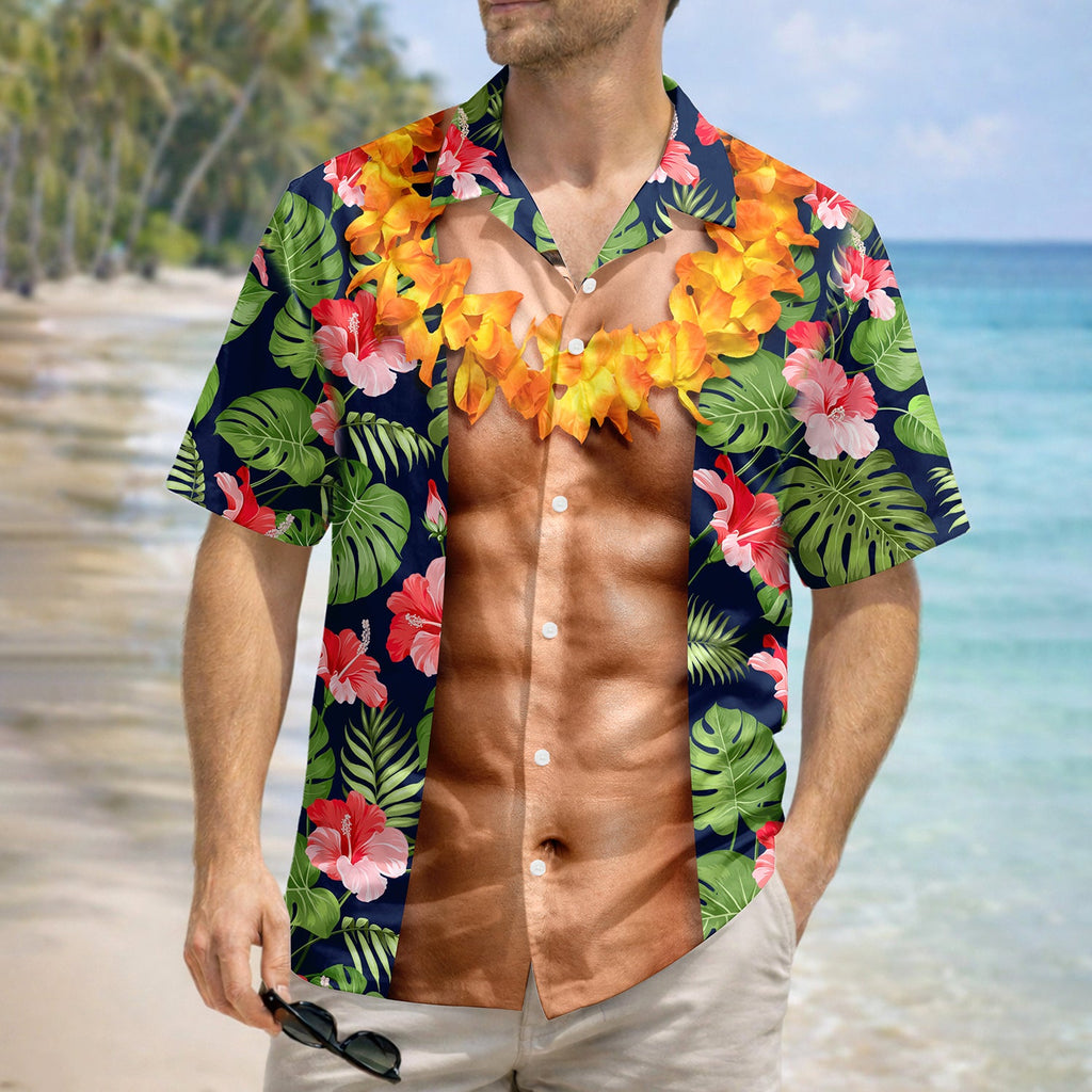 Funny Custom Photo Hawaiian Shirt Gift for Dad's Birthday HN590 - AOP Hawai Shirt GradoCreations