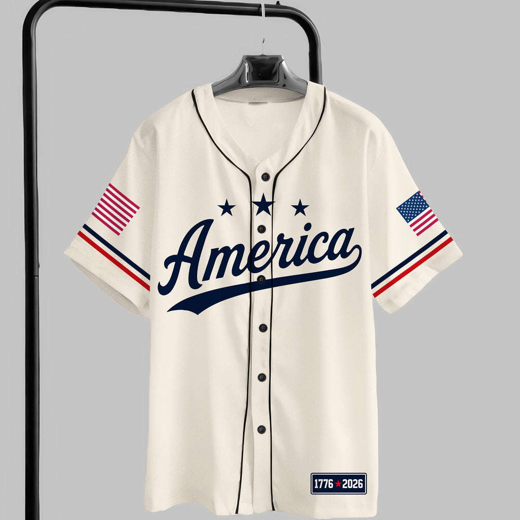 Personalized 250 Years of Freedom Baseball Jersey Custom Name Gift Jersey Baseball Shirt GradoCreations