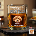 Personalized Rock Glass Custom Photo Gift for Dog Dad HN590 - Print Rock Glass GradoCreations