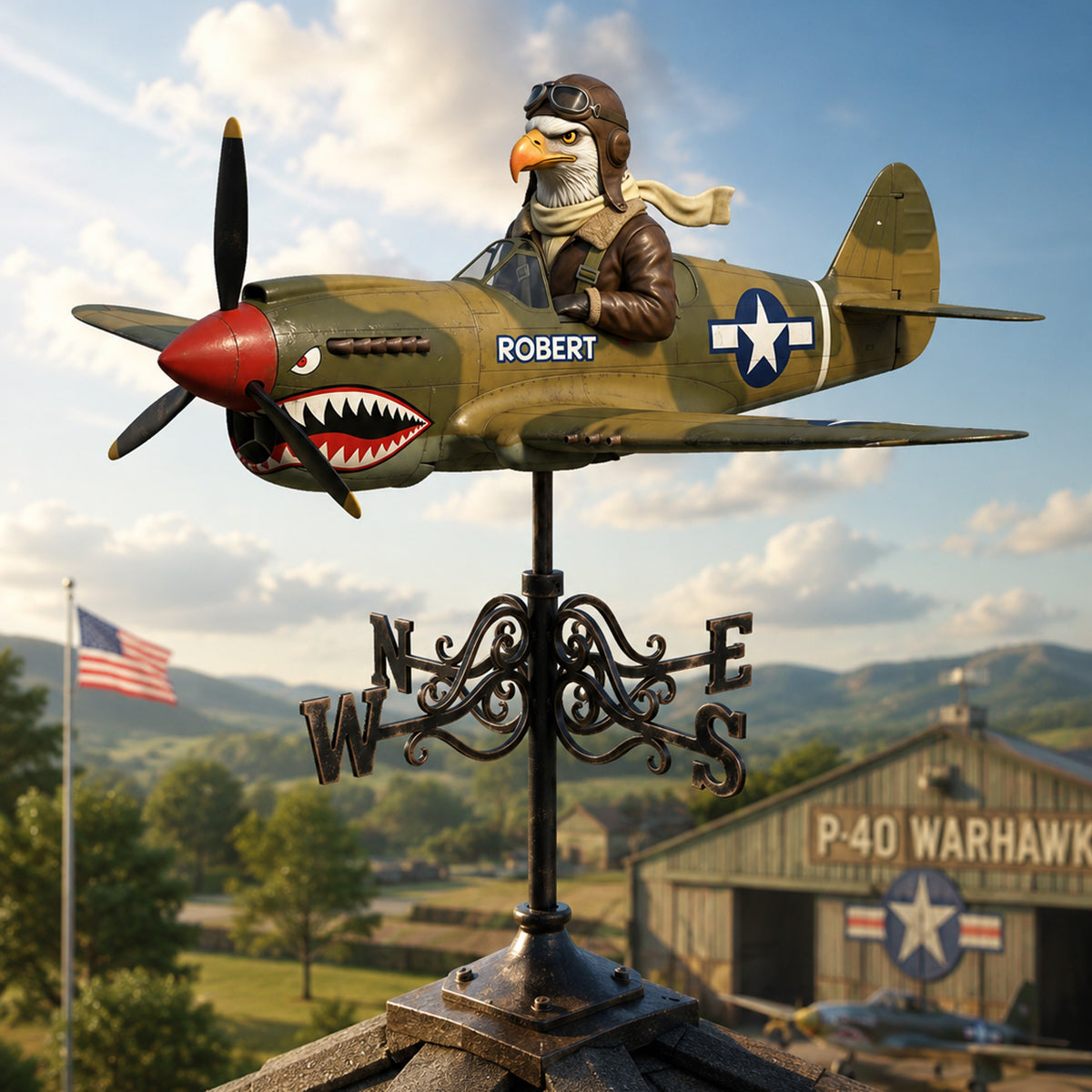 Personalized Pilot Weather Vane Custom Shape Gift for Aviators