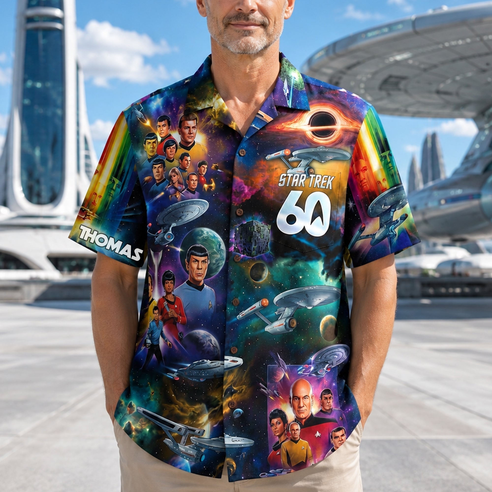Personalized Cosmic Journey Hawaiian Shirt Gift for Him Hawaiian Shirt GradoCreations