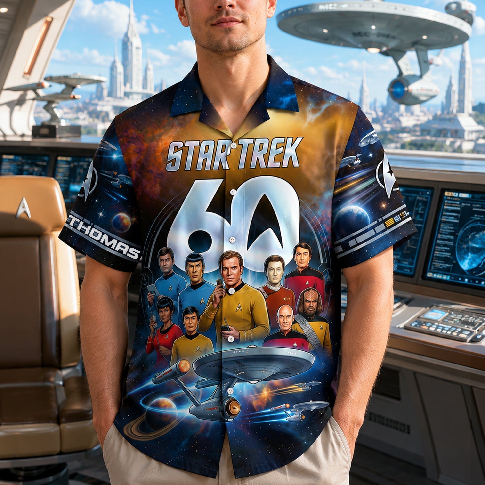 Personalized Star Trek 60th Anniversary Hawaiian Shirt Gift for Movie Fans Hawaiian Shirt GradoCreations