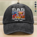 Personalized Washed Denim Baseball Cap Gift for Dad HN590 - Washed Denim Baseball Cap GradoCreations