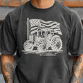Personalized American Flag Comfort Shirt Independence Day Gift for Farmers and Truckers Comfort Shirt GradoCreations