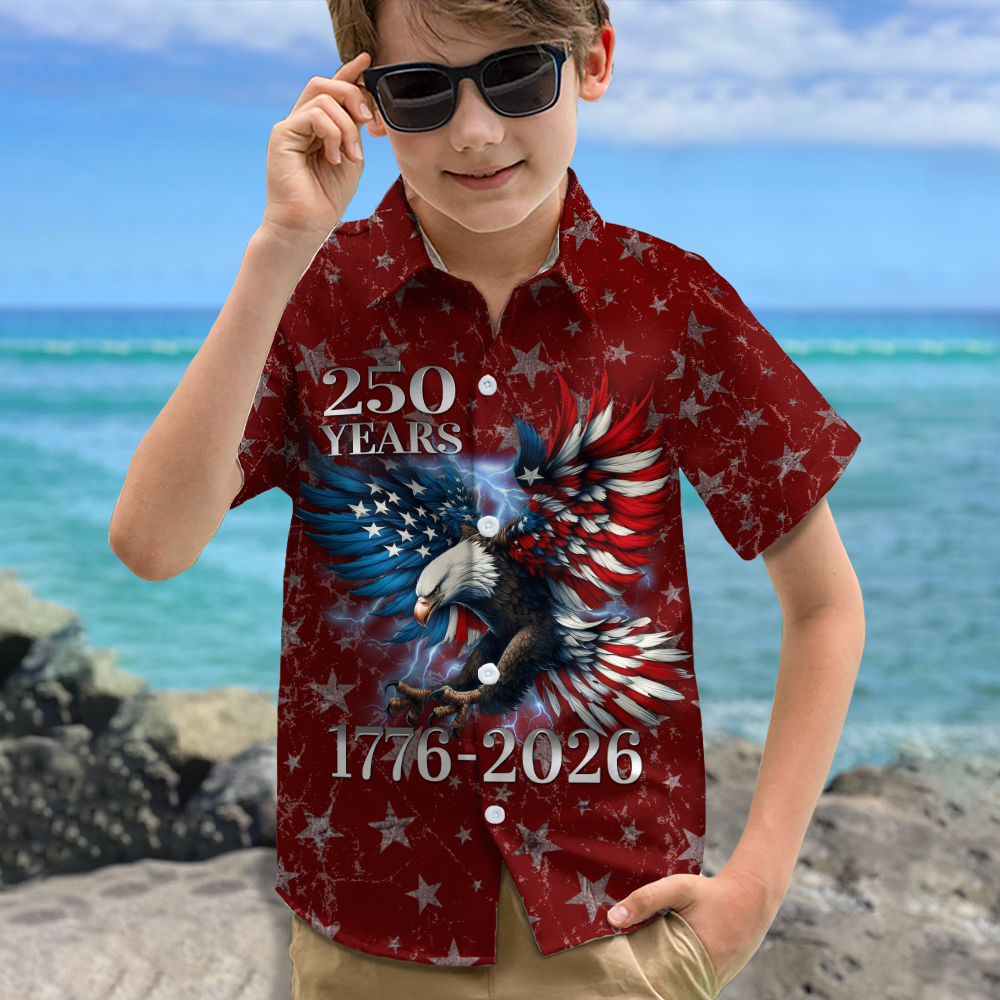 Personalized Hawaiian Shirt for Kids | 250th Anniversary Gift HN590 - Kid Hawai Shirt GradoCreations