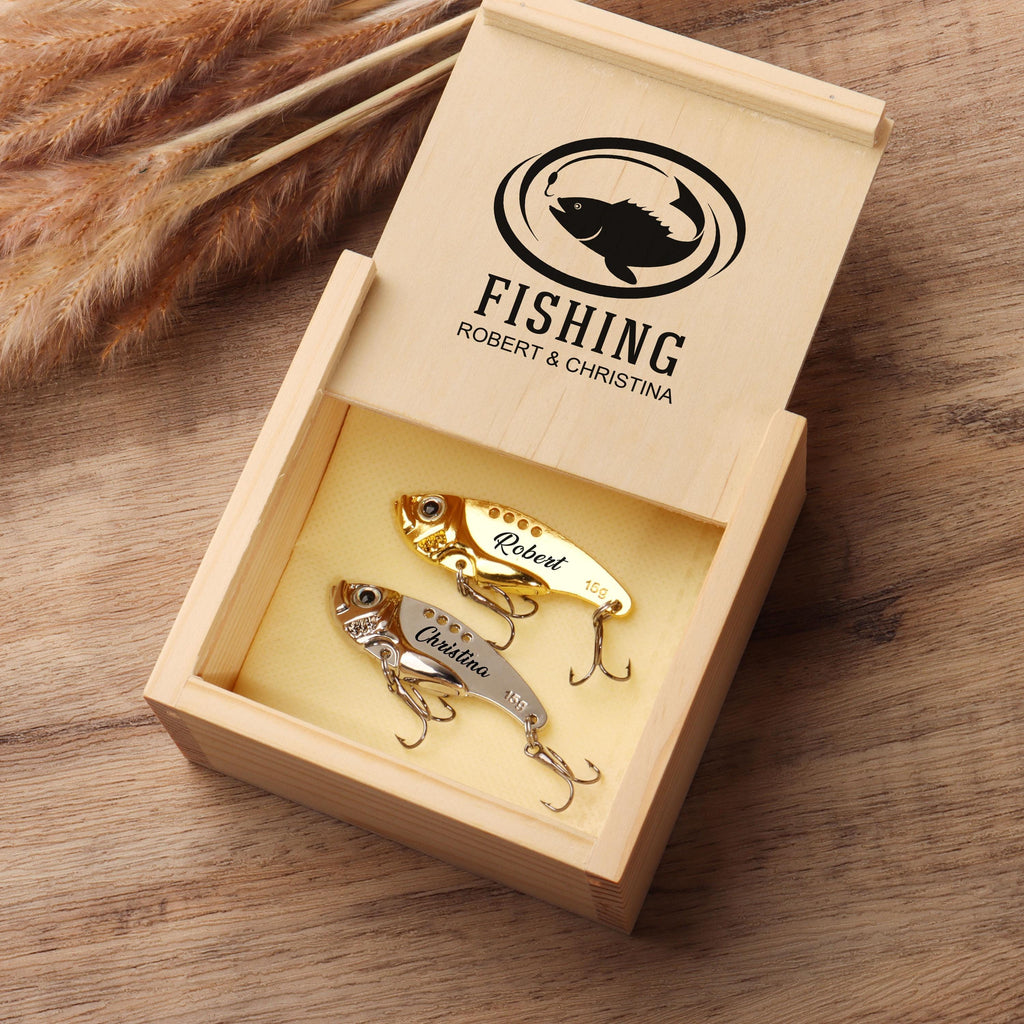 Personalized Engraved Fishing Lure Gift for Dad - Custom Name HN590 - Engraved Fishing Lure FIX GradoCreations