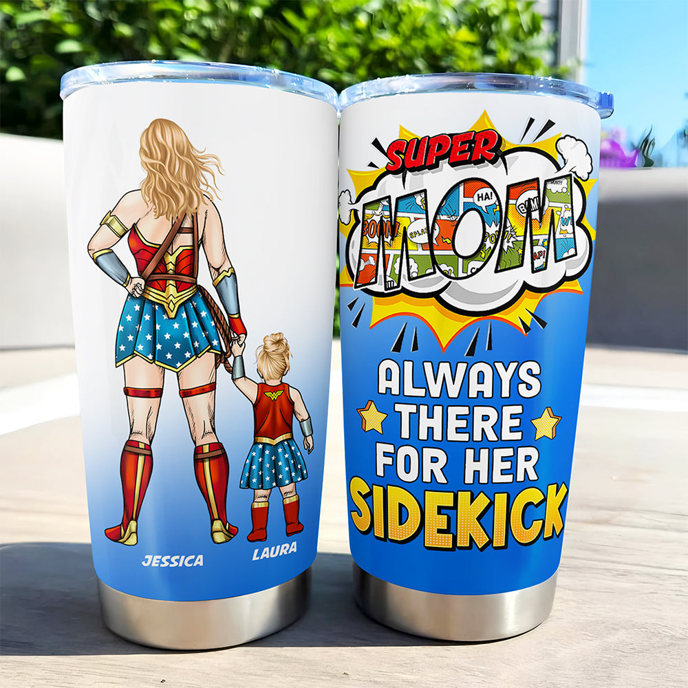 Personalized Super Hero Mom Stainless Steel Tumbler Gift for Mother's Day