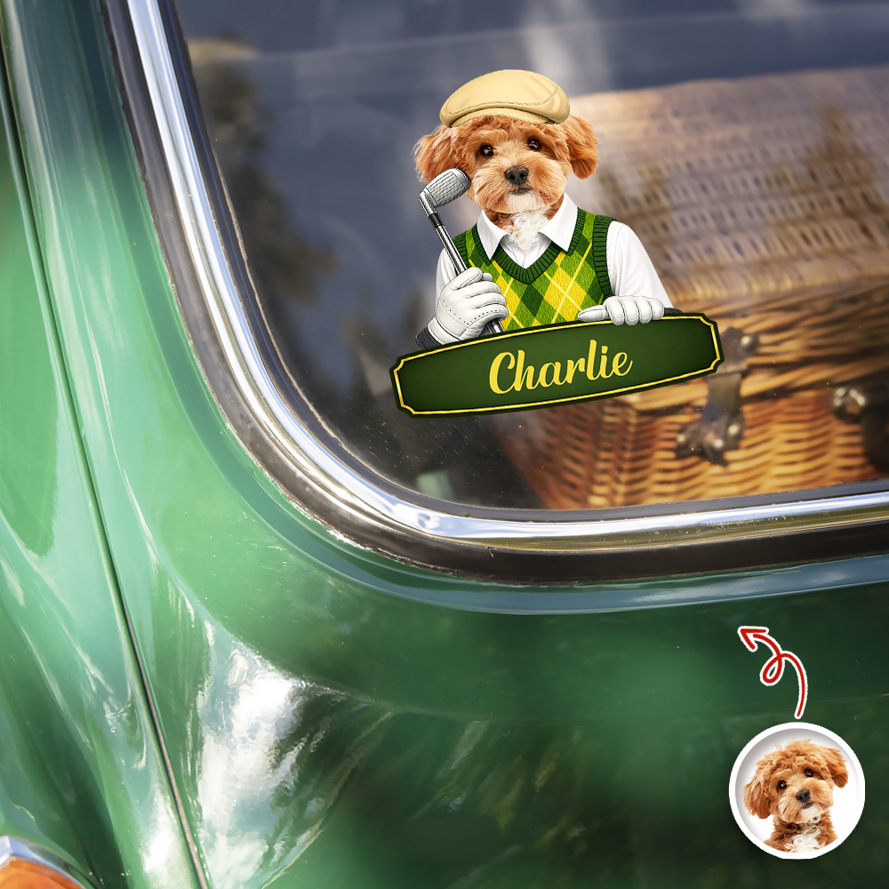 Personalized Dog Cat Photo Car Window Decal Sticker Gift for Dad Decal Sticker GradoCreations