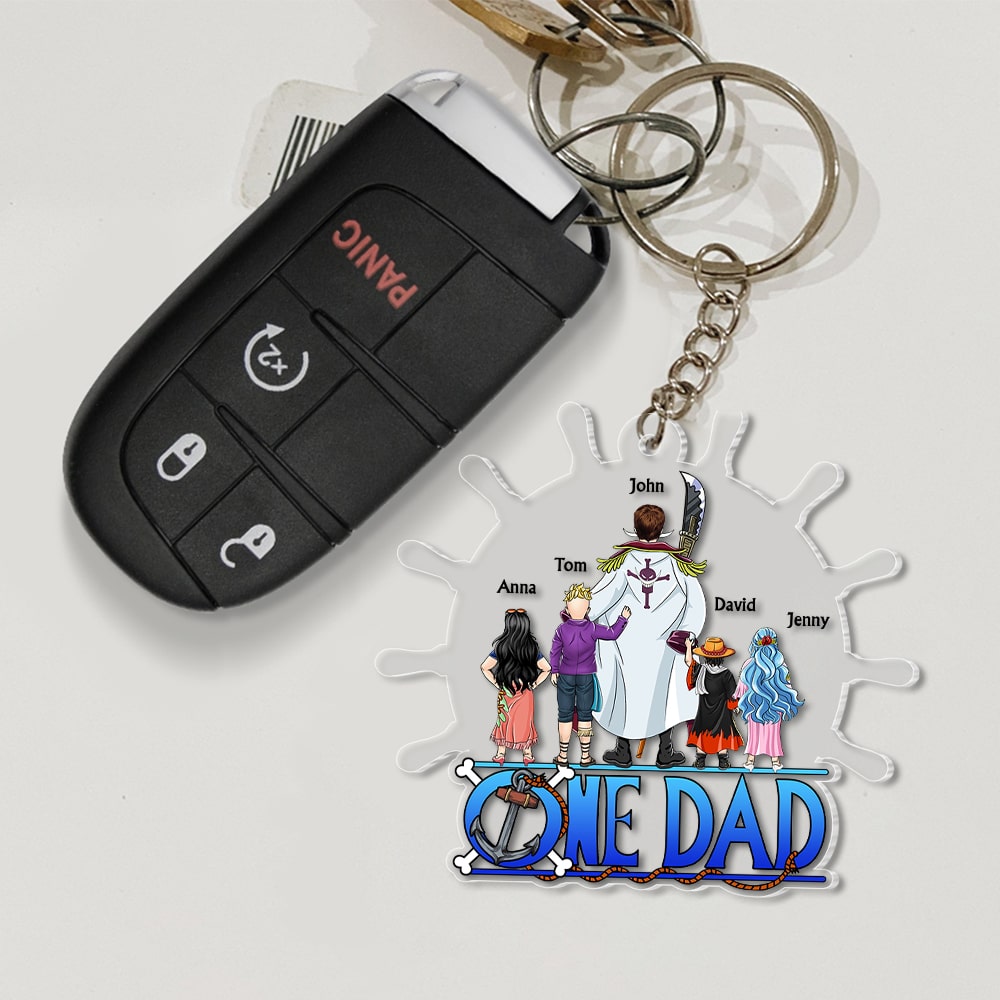 Personalized Pirate Adventure Keychain Gift for Dad - Acrylic Father's Day Keepsake