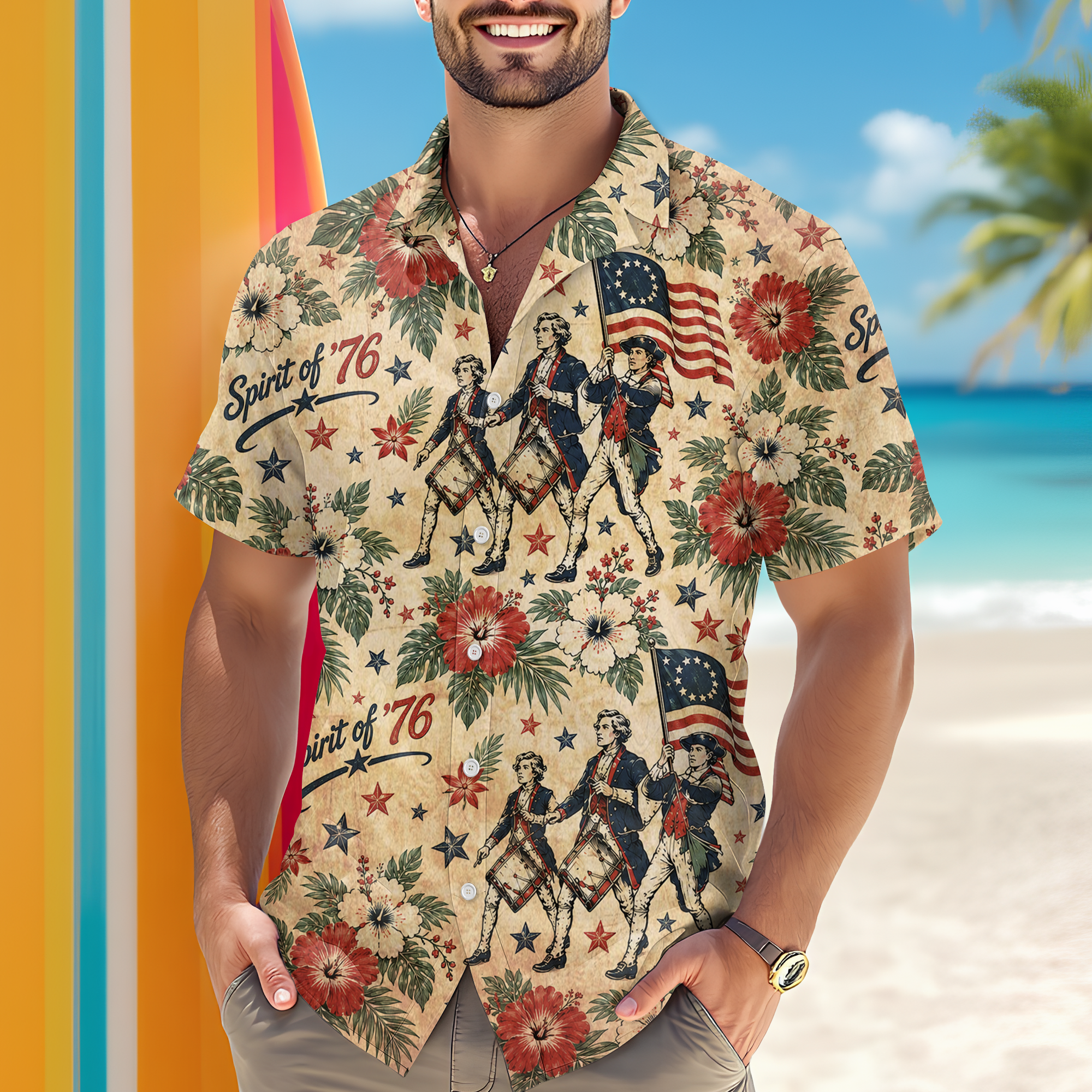 Personalized Hawaiian Shirt 250 Years America Celebration Gift for Dad HN590 - AOP Hawai Shirt GradoCreations