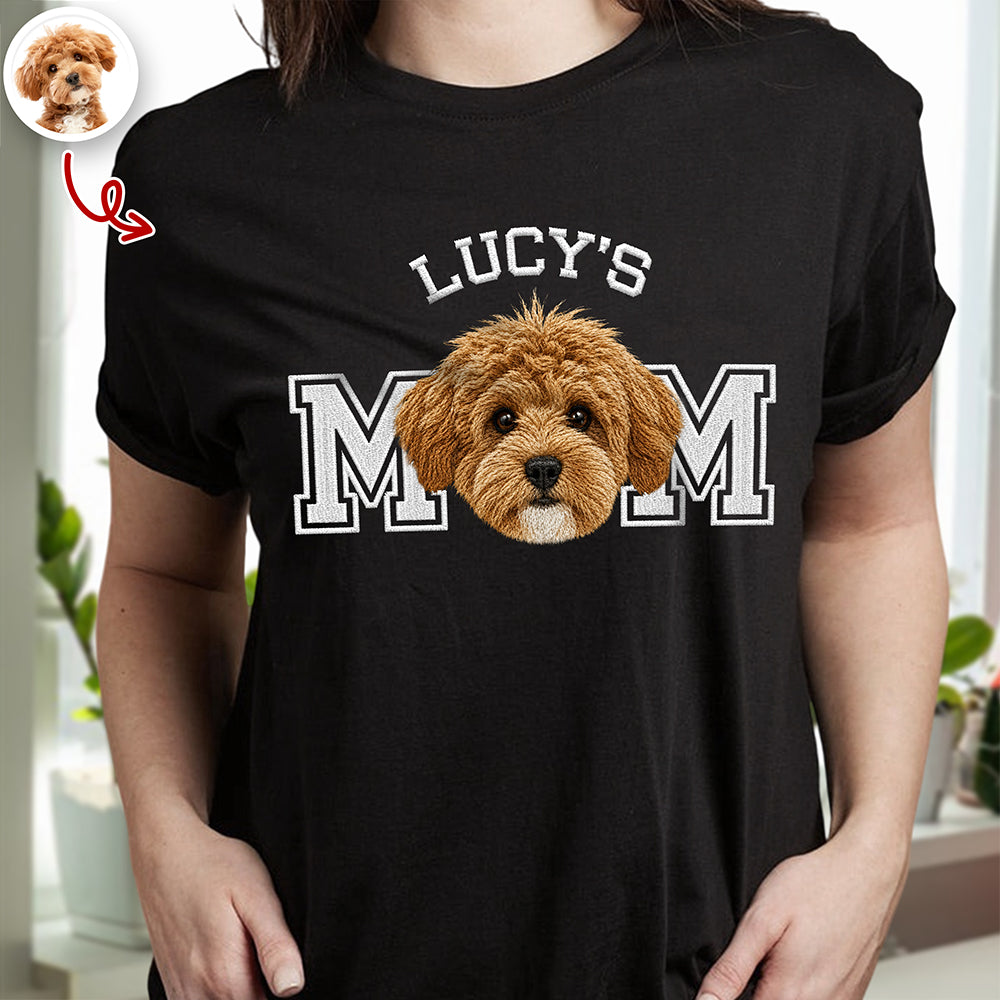 Personalized Embroidered Shirt Custom Photo Gift for Dog Dad HN590 - Embroidered Shirt GradoCreations