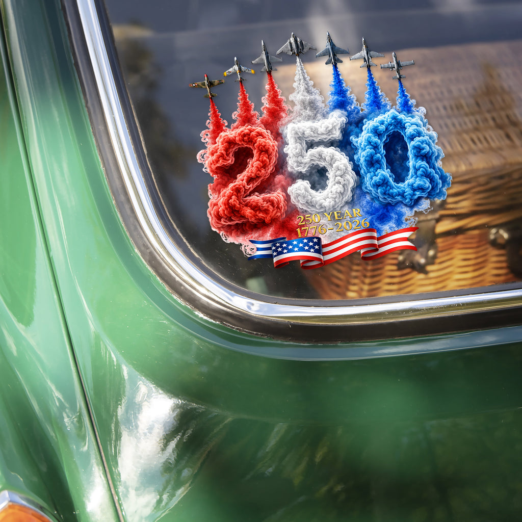 Personalized USA Semiquincentennial Car Sticker Gift for Family Decal Sticker GradoCreations