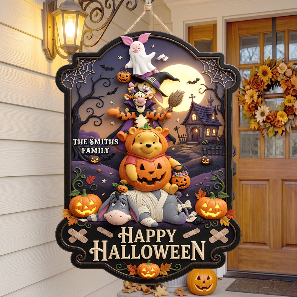 Personalized Halloween Metal Sign Custom Family Name Gift Metal Sign GradoCreations