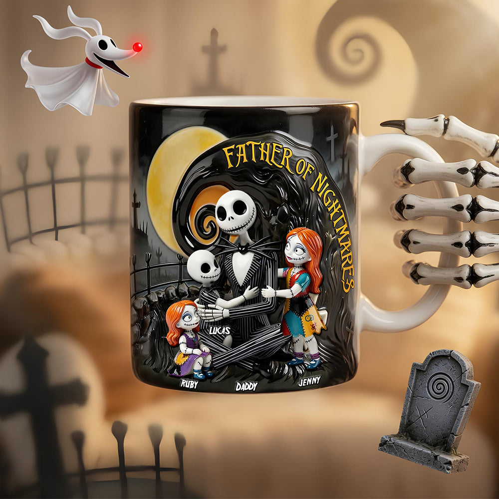 Personalized Father of Nightmares Coffee Mug Unique Gift for Dad