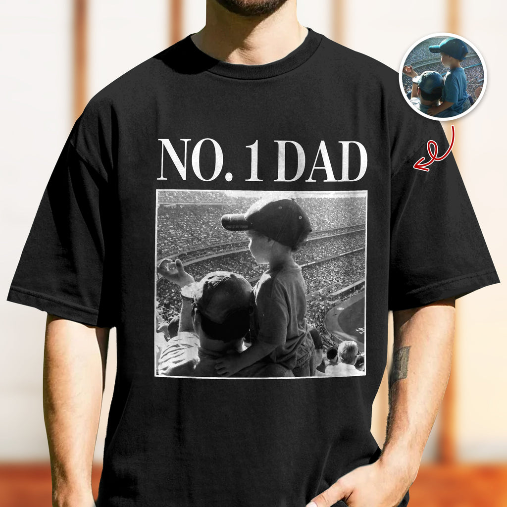Personalized Vintage Photo Comfort Shirt Gift for Dad Comfort Shirt GradoCreations