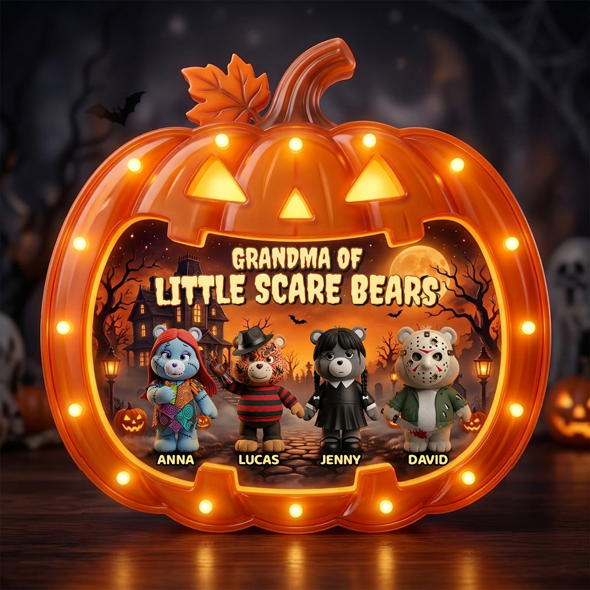 Personalized Halloween Acrylic Light Box Gift for Grandma Acrylic Light Box GradoCreations