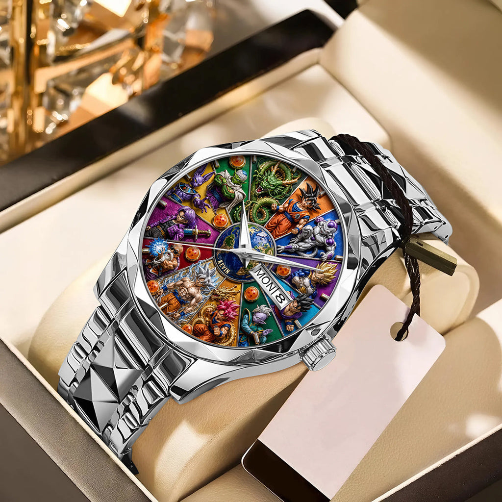 Personalized Men's Dragon Ball Wrist Watch Gift for Movie Fans