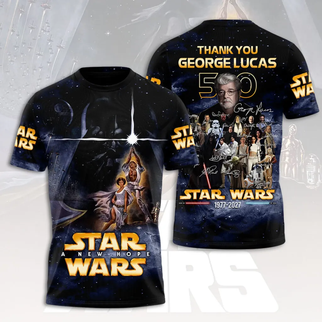 Personalized All Over Print Star Wars Shirt Gift for Movie Fans
