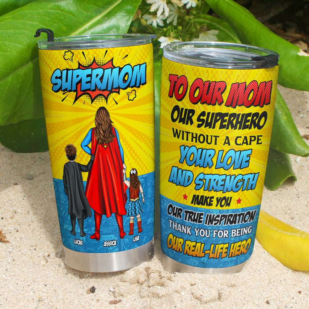 Personalized Superhero Tumbler Gift for Mom | Mother's Day