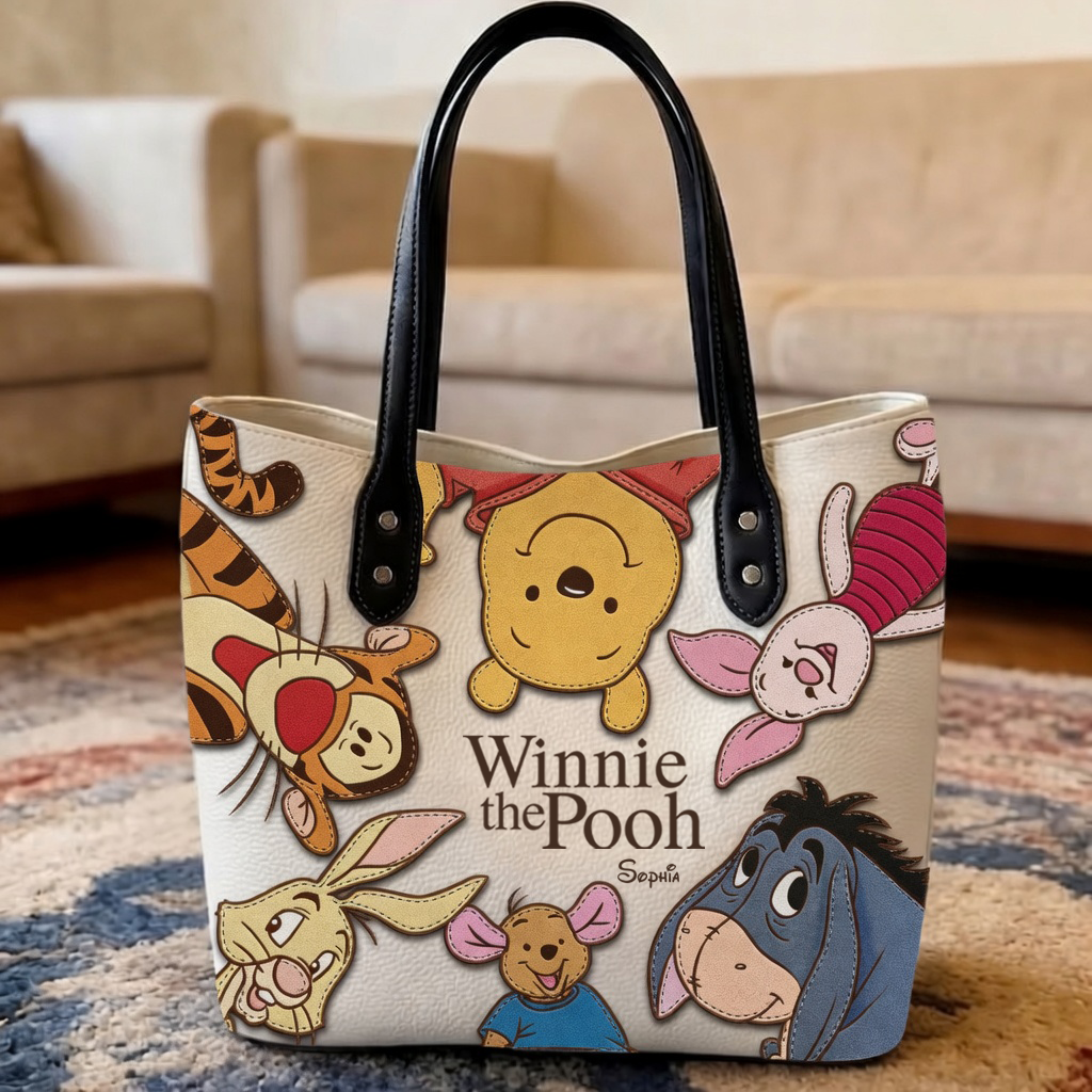 Personalized Winnie the Pooh Tote Bag Gift for Fans | 100th Anniversary
