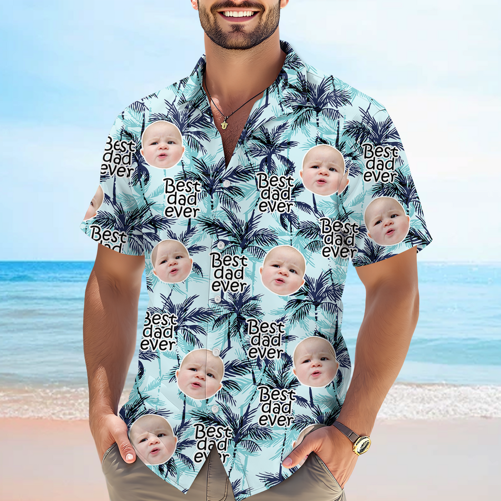 Personalized Hawaiian Shirt Custom Photo Gift for Dad HN590 - AOP Hawai Shirt GradoCreations