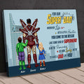 Personalized Superhero Canvas Poster Gift for Dad | Father's Day