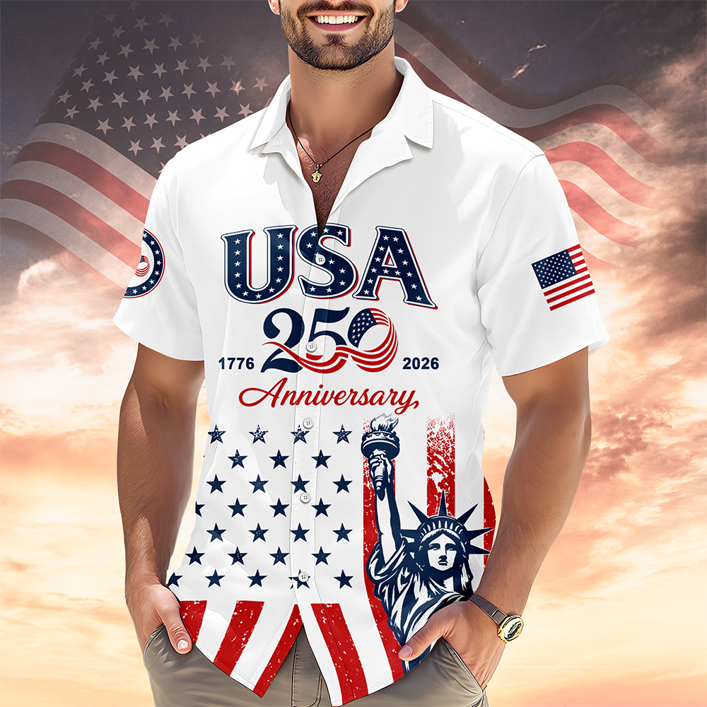 Personalized Hawaiian Shirt USA 250th Anniversary Gift HN590 - AOP Hawai Shirt GradoCreations